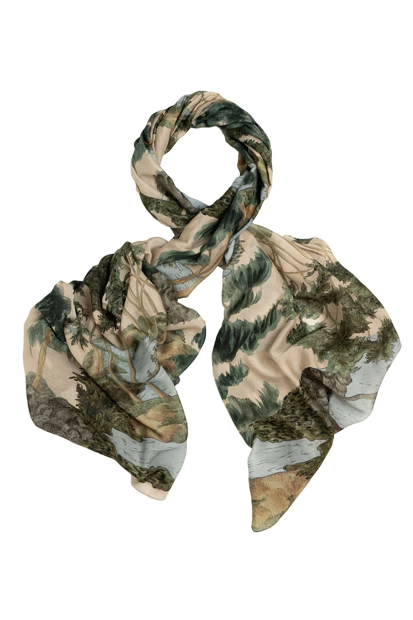 Rivers and Trees Natural Scarf - Image 3